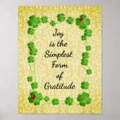 Joy is de eenvoudigste vorm van dankbaarheid - Mot Poster (Voorkant)