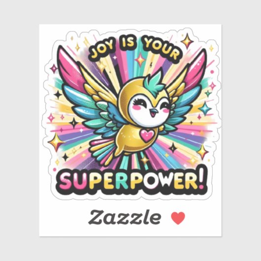 Joy is je Sticker in Superpower (Vel)