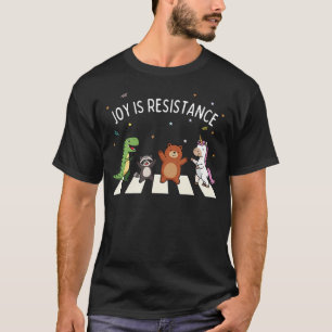 Joy Is Resistance Portland Kikker Opblaasbaar Dier T-shirt