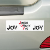 JOY Jesus anderen Je past het aan Bumpersticker (Op auto)