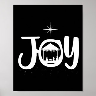Joy Jesus Geboorteplaats Cool Kerstmis Kerstmis Poster