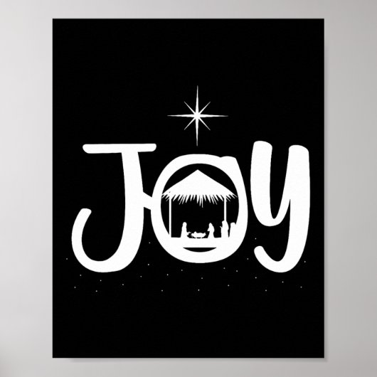 Joy Jesus Geboorteplaats Cool Kerstmis Kerstmis Poster (Voorkant)