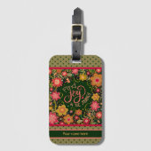 Joy Journey Gepersonaliseerde naam Inspirivity Flo Bagagelabel (Voorkant (verticaal))