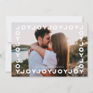 Joy Joy Joy Frame Carte photo de Noël