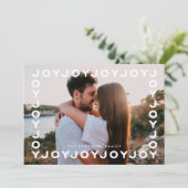 Joy Joy Joy Lijst Holiday met kerstkaart (Staand voorkant)