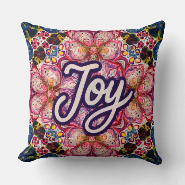 Joy Kaleidoscope Floral Pillow Kussen (Voorkant)