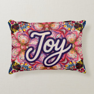 Joy Kaleidoscope Floral throw Pillow Accent Kussen