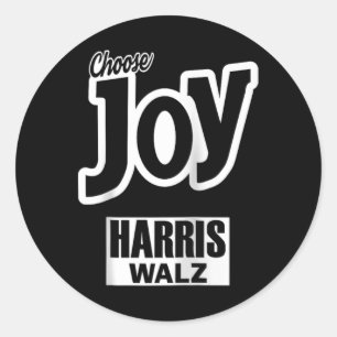 Joy Kamala Harris Tim Walz Slogan 2024 Gala Ronde Sticker