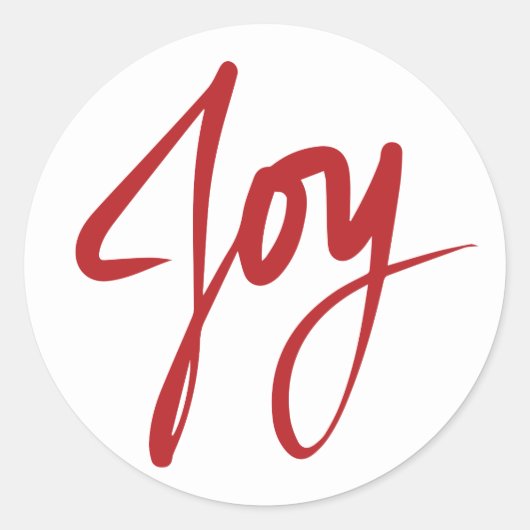 JOY Kerst Ronde Sticker (Voorkant)