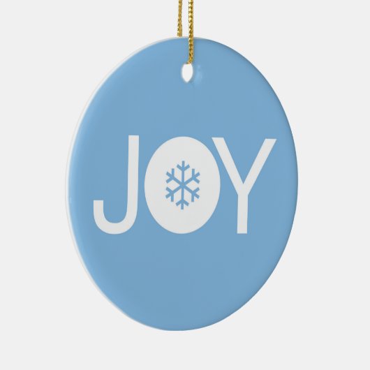 Joy kerstblauw Ornament (Rechts)