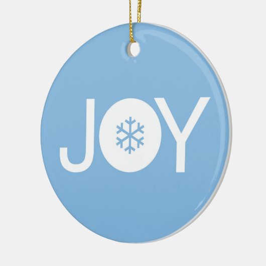 Joy kerstblauw Ornament (Links)