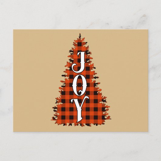 Joy kerstboom briefkaart (Voorkant)