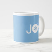 Joy kerstcadeau Blue Coffee-Mok Extra Grote Beker (Voorkant rechts)