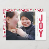 Joy kerstcadefoto feestdagenkaart (Voorkant / Achterkant)