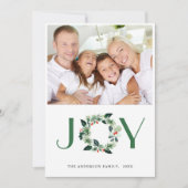 JOY Kerstelijke Hulst Krans Kerstmis FOTO Kaart (Voorkant)