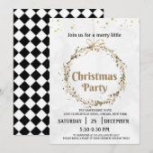 JOY Kerstfeest Uitnodiging Sjabloon, (Voorkant / Achterkant)