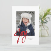 JOY kerstfeestay fotoplatte kaart (Staand voorkant)
