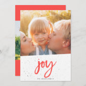 JOY kerstkaart [rood] (Voorkant / Achterkant)