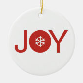 Joy kerstkeramisch Ornament (Voorkant)