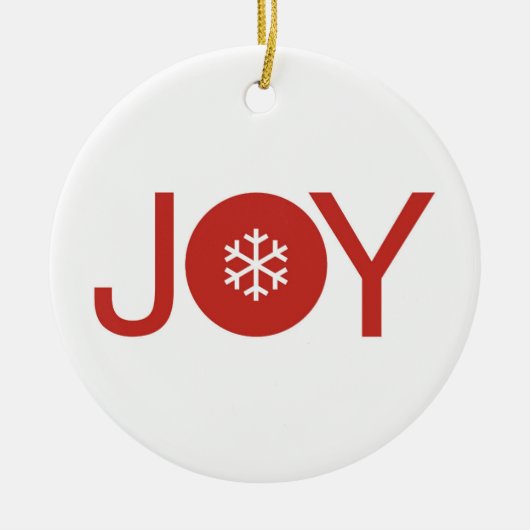 Joy kerstkeramisch Ornament (Voorkant)