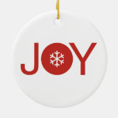 Joy kerstkeramisch Ornament (Achterkant)