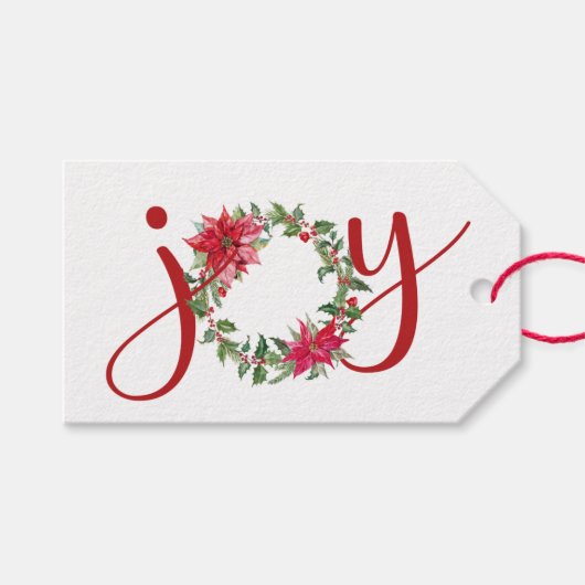 JOY Kerstkrans Cadeaulabel (Voorkant (Horizontaal))