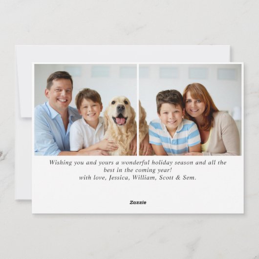 JOY Kerstkrans van hulst met bessen Kerstgroet Feestdagenkaart (Achterkant)