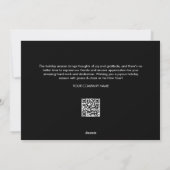 Joy Kerstmis Business Logo QR Code Corporate Feestdagenkaart (Achterkant)