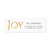 Joy Kerstmis Etiket (Voorkant)