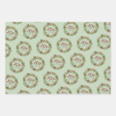 Joy - Kerstmis - Familienaam Inpakpapier Vel (Voorkant 3)