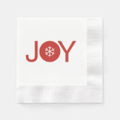 Joy Kerstmis Napkin Servet (Voorkant)