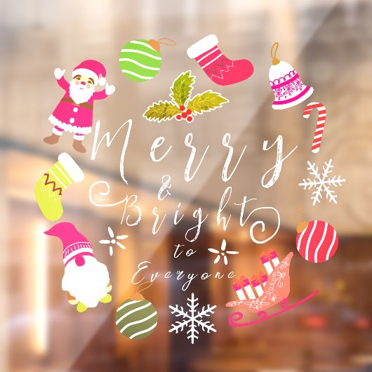 Joy Kerstmis Raamsticker (Vel 2)