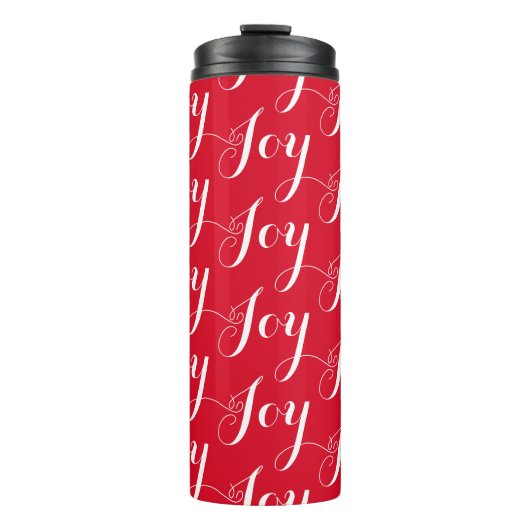 Joy Kerstmis Thermal Tumbler Thermosbeker (Voorkant)