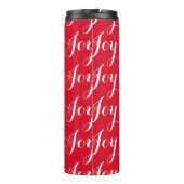 Joy Kerstmis Thermal Tumbler Thermosbeker (Achterkant)