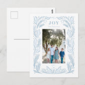Joy Kerstmis Wreatfoto Briefkaart (Voorkant / Achterkant)