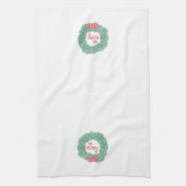 Joy Kerstmis Wreath Kitchen Towel Theedoek (Verticaal)