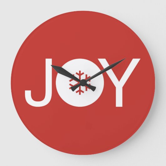 Joy-kerstrode grote klok (Voorkant)