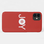 Joy kerstrode iPhone 11 Hoesje (Achterkant (horizontaal))
