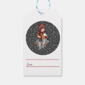 JOY kerstsneeuwWereldbol met Kinder cadeauLabels (Achterkant)
