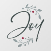 Joy kerstvenster of Wall Cling Raamsticker (Vel)