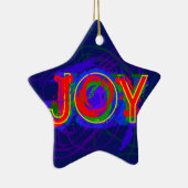 Joy kerstversiering 2 keramisch ornament (Rechts)