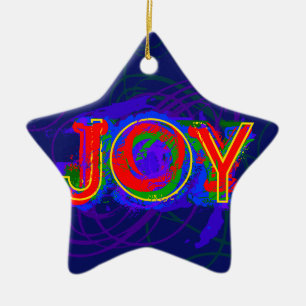 Joy kerstversiering 2 keramisch ornament