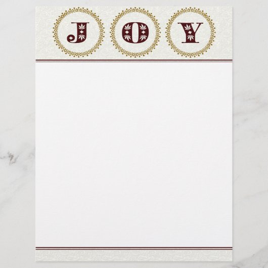 JOY Lettre de Noël Papier / Papier de Noël (Devant)