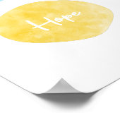 Joy Love Hope Peace Waterverf Pebbles Poster (Hoek)