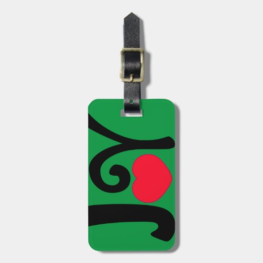 Joy Love Kerstmis Bagagelabel (Voorkant verticaal)