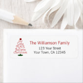 Joy Love Peace Believe Christmas Holiday Label (Insitu)