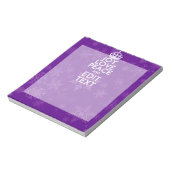 Joy Love Peace Paarse Jouw tekst Keep Calm Notitieblok (Gedraaid)