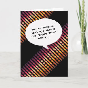 Joy lover happy hour krijgen oude grappige verjaar kaart