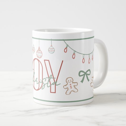 Joy Main Drag Nom de Noël Mug (Devant droit)