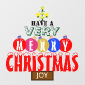 Joy Merry kerstversients Tree Raamsticker (Vel)
